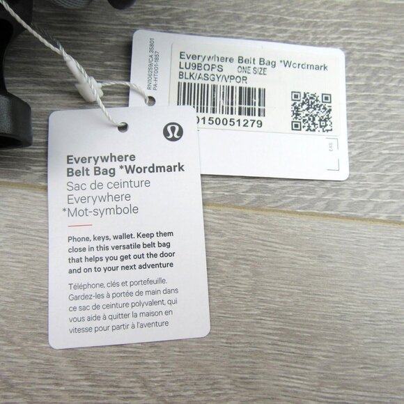 Lululemon Everywhere Belt Bag "Wordmark" Black (1L) Travel Vacation NEW - Picture 15 of 16